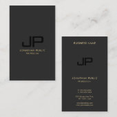 Carte De Visite Modèle Monogramme professionnel élégant moderne (Devant / Derrière)