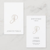 Carte De Visite Modèle monogramme sur mesure Élégant moderne (Devant / Derrière)