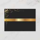 Carte De Visite &modèle noir d'or (Devant)