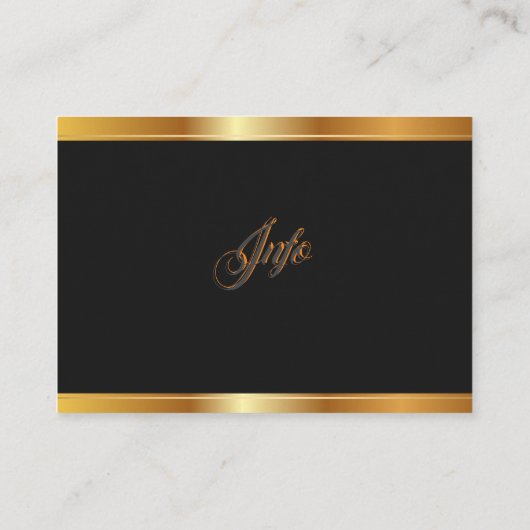 Carte De Visite &modèle noir d'or (Dos)