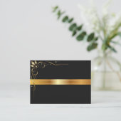 Carte De Visite &modèle noir d'or (Debout devant)