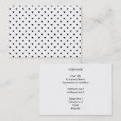 Carte De Visite Modèle noir et blanc de coeurs (Devant / Derrière)