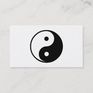 Carte De Visite Modèle noir et blanc d'illustration de Yin Yang