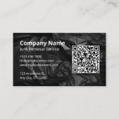 Carte De Visite Modèle noir pour l'enlèvement de déchets (Devant)