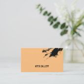 Carte de visite Modèle Orange Grunge Smudge (Debout devant)