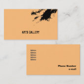 Carte de visite Modèle Orange Grunge Smudge (Devant / Derrière)