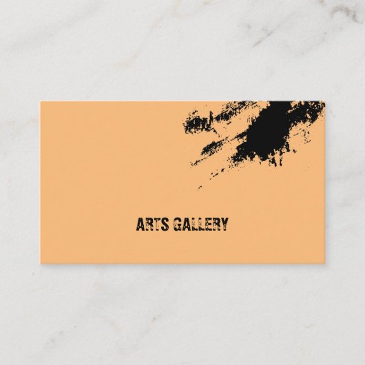 Carte de visite Modèle Orange Grunge Smudge (Devant)