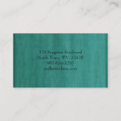 Carte de visite modelé par vert lavé d'Aqua (Dos)