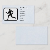 Carte De Visite Modèle personnalisable du logo du coureur (Devant / Derrière)