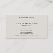 Carte De Visite Modèle personnalisé tendance moderne élégant (Dos)