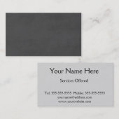 Carte De Visite Modèle - personnaliser d'arrière - plan de tableau (Devant / Derrière)