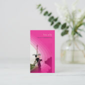 Carte De Visite Modèle photo, ajoutez votre propre (Debout devant)