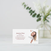 Carte De Visite Modèle photo blanc (Debout devant)