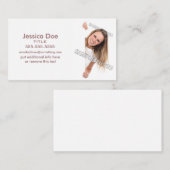 Carte De Visite Modèle photo blanc (Devant / Derrière)