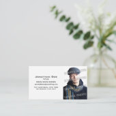 Carte De Visite Modèle photo blanc de base (Debout devant)