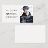 Carte De Visite Modèle photo blanc de base (Devant / Derrière)