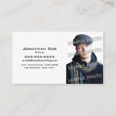 Carte De Visite Modèle photo blanc de base (Devant)