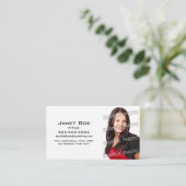 Carte De Visite Modèle photo blanc simple (Debout devant)