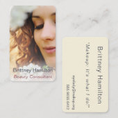 Carte De Visite Modèle photo consultant en beauté (Devant / Derrière)