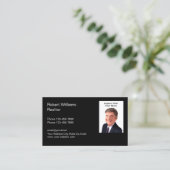 Carte De Visite Modèle photo de l'agent immobilier (Debout devant)