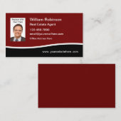 Carte de visite Modèle photo de l'agent immobilier (Devant / Derrière)