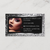 Carte De Visite Modèle photo de logo Silver Grey (Dos)