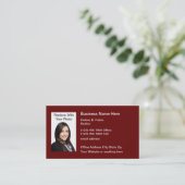 Carte De Visite Modèle photo exécutif d'entreprise (Debout devant)