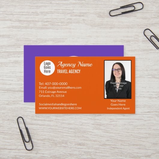 Carte De Visite Modèle photo générique Simple All Industries Busin (Devant/Arrière en situation)