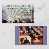 Carte De Visite Modèle photo Mariage électronique DJ Disk Jockey (Devant / Derrière)