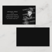 Carte De Visite Modèle photo noir de base (Devant / Derrière)