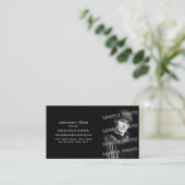 Carte De Visite Modèle photo noir de base (Debout devant)