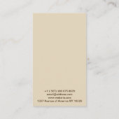 Carte De Visite Modèle photo vertical (Dos)