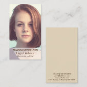 Carte De Visite Modèle photo vertical (Devant / Derrière)