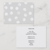 Carte De Visite Modèle pointillé gris-clair et blanc (Devant / Derrière)