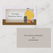 Carte De Visite Modèle pour le service de dépanneur de bricoleur, (Devant / Derrière)