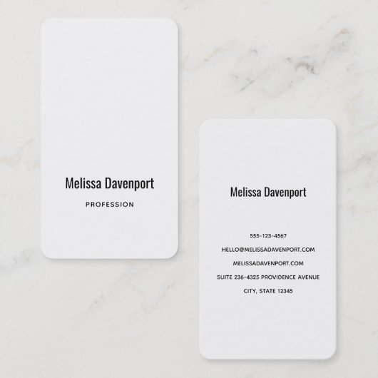 Carte De Visite Modèle professionnel 10 (Devant / Derrière)