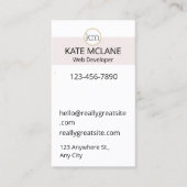 Carte De Visite Modèle professionnel de l'esthétique rose FILLE (Devant)