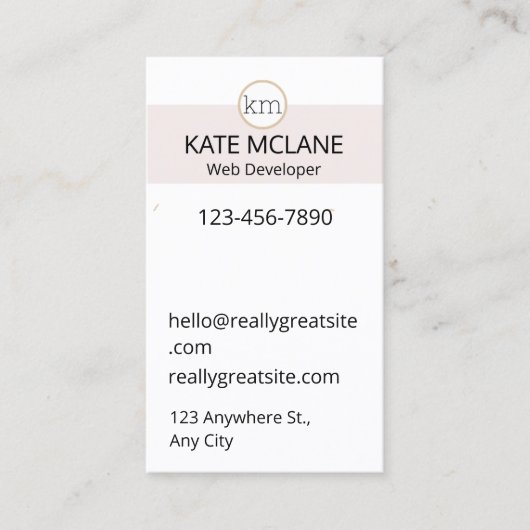 Carte De Visite Modèle professionnel de l'esthétique rose FILLE (Devant)