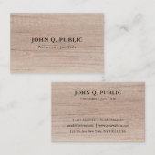 Carte De Visite Modèle professionnel de look de bois personnalisé (Devant / Derrière)