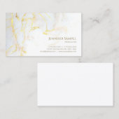 Carte De Visite Modèle professionnel élégant de marbre moderne (Devant / Derrière)