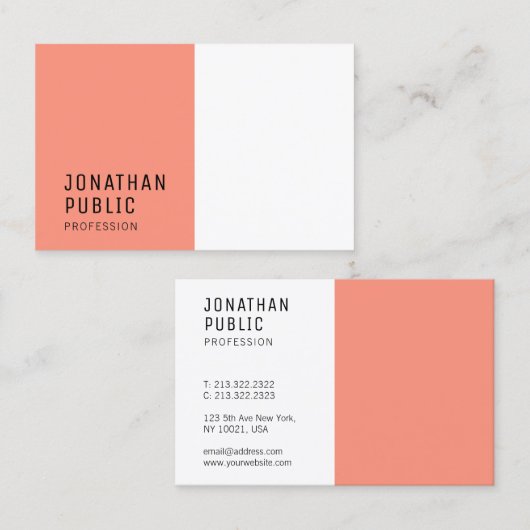 Carte De Visite Modèle professionnel élégant et moderne (Devant / Derrière)