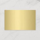 Carte De Visite Modèle professionnel Elegant Gold Look moderne (Dos)