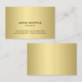 Carte De Visite Modèle professionnel Elegant Gold Look moderne (Devant / Derrière)