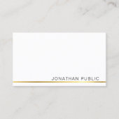 Carte De Visite Modèle professionnel élégant moderne Gold Line (Devant)