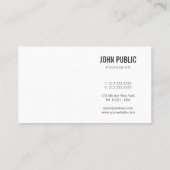 Carte De Visite Modèle professionnel élégant moderne simple (Dos)