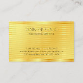 Carte De Visite Modèle professionnel Gold Look Premium épais (Dos)