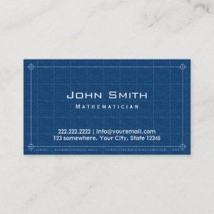 Carte De Visite Modèle professionnel mathématique