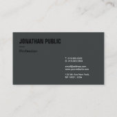 Carte De Visite Modèle professionnel moderne élégant Anthracite (Dos)