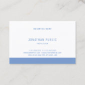 Carte De Visite Modèle professionnel moderne élégant bleu blanc (Dos)