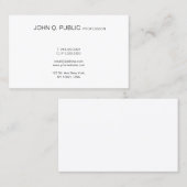 Carte De Visite Modèle professionnel Moderne Élégant Cool élégant (Devant / Derrière)